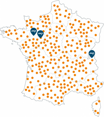 Cartographie du réseau distributeur Maine Clôtures