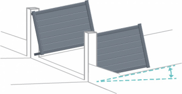 Ouverture portail battant avec régulateur de pente