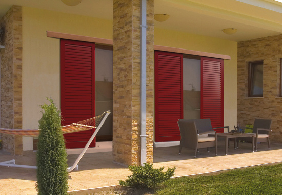 Volet aluminium rouge