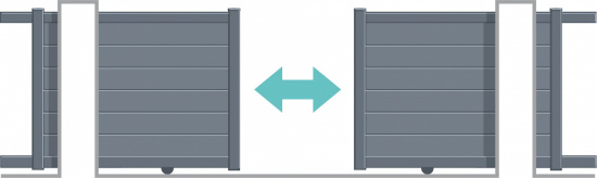 Portail coulissant double refoulement (uniquement sur ligne Active et série Ferronne)