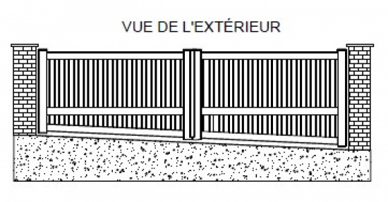 Seuil incliné vue de l'extérieur