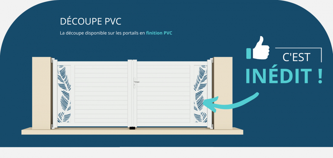 Découpe sur les portails en finition PVC